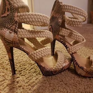 Snake skin heels